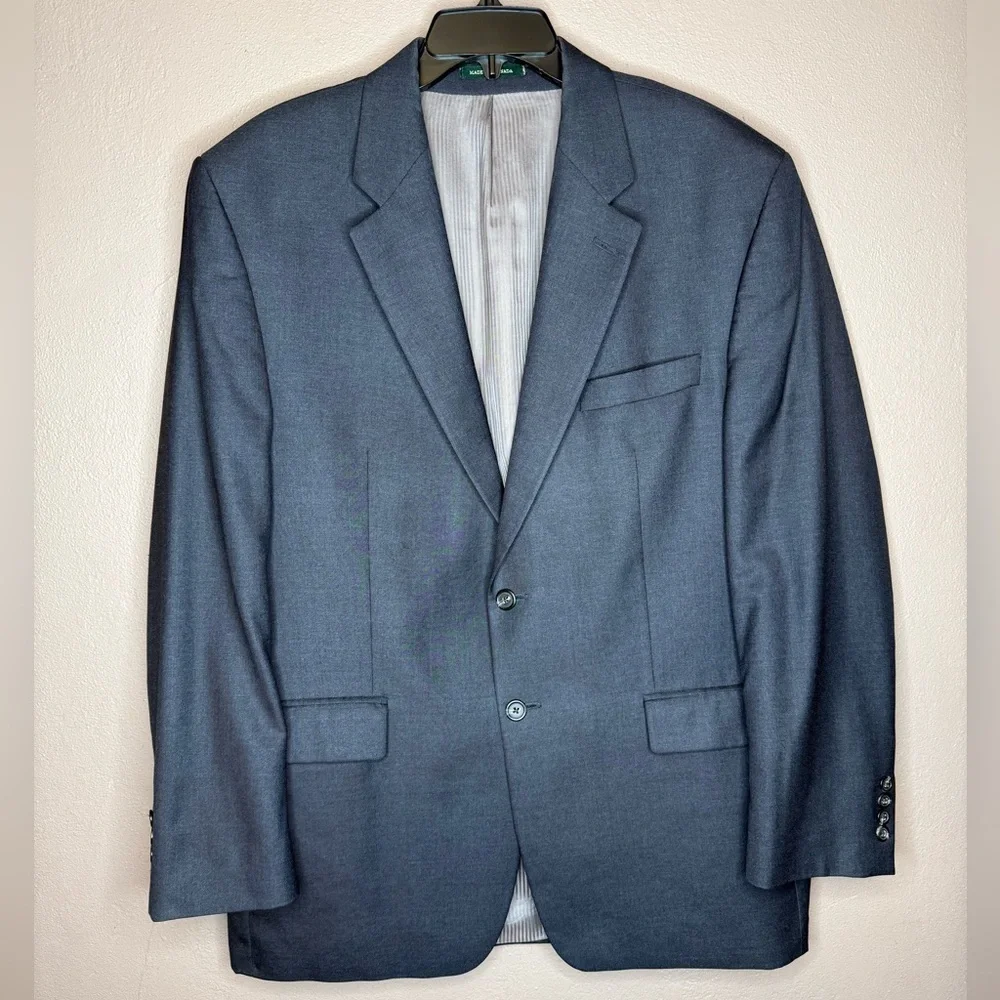 Lauren Ralph Lauren 100% Wool Charcoal Classic Blazer Sport Coat Men's Size 44R
